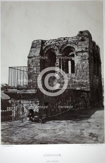 Jerusalem, Church of the Holy Sepulchre (Jérusalem, Saint-Sépulcre), 1854/56. Creator: Auguste Salzmann.