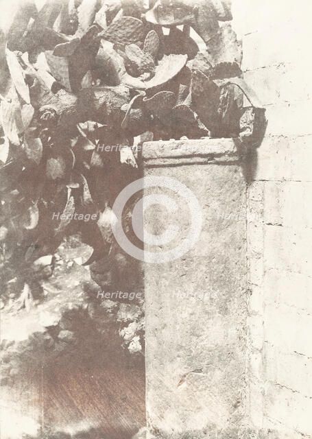 Jérusalem, Colonne de la Porte judiciaire, 1854. Creator: Auguste Salzmann.