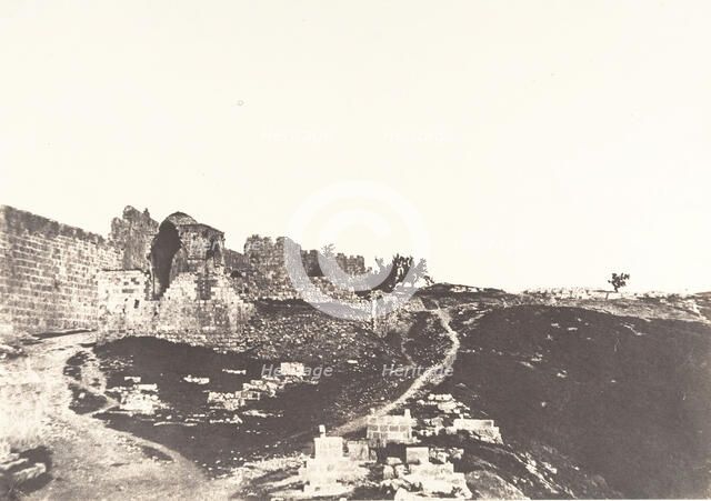 Jérusalem, Côté Est de Jérusalem, 1854. Creator: Auguste Salzmann.