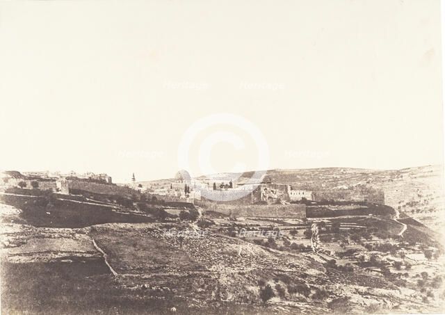 Jérusalem, Côté Sud de Jérusalem, 1854. Creator: Auguste Salzmann.