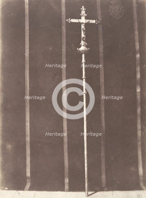 Jérusalem, croix en argent ciselé, donnée par Louis XIII à l'Eglise du Saint Sépulcre, 1854. Creator: Auguste Salzmann.