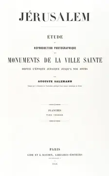 Jerusalem, Etude et reproduction photographique des monuments de la ville sa..., 1854, printed 1856. Creator: Auguste Salzmann