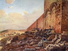 Jerusalem.- Exterior of the Golden or Beautiful Gate 1902. Creator: John Fulleylove