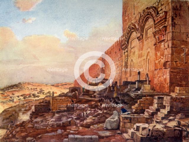 'Jerusalem.- Exterior of the Golden or Beautiful Gate', 1902. Creator: John Fulleylove.