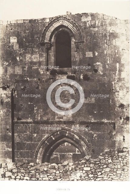 Jérusalem, église Sainte-Anne, Façade, 1854. Creator: Auguste Salzmann.