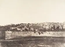 Jérusalem, Enceinte du Temple, Vue générale de la face Est, Pl. 1, 1854. Creator: Auguste Salzmann