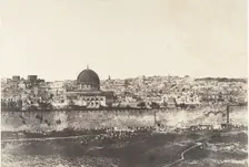Jérusalem, Enceinte du Temple, Vue générale de la face Est, Pl. 2, 1854. Creator: Auguste Salzmann