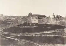 Jérusalem, Enceinte du Temple, Vue générale de la face Sud 1, 1854. Creator: Auguste Salzmann