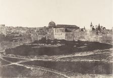 Jérusalem, Enceinte du Temple, Vue générale de la face Sud 1, 1854. Creator: Auguste Salzmann