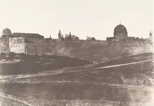 Jérusalem, Enceinte du Temple, Vue générale de la face Sud 2, 1854. Creator: Auguste Salzmann