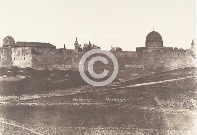 Jérusalem, Enceinte du Temple, Vue générale de la face Sud 2, 1854. Creator: Auguste Salzmann.