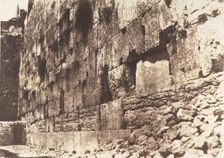 Jérusalem, Enceinte du Temple, Côté Ouest, Heit-el-Morharby, 1854. Creator: Auguste Salzmann