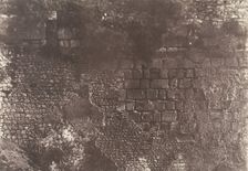 Jérusalem, Enceinte du Temple, Détails de l'appareil de la piscine probatique, 1854. Creator: Auguste Salzmann
