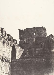 Jérusalem, Enceinte du Temple, Face Nord de l'angle Nord-Est, 1854. Creator: Auguste Salzmann