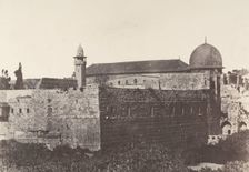 Jérusalem, Enceinte du Temple, Face sud de l'angle Sud-Est, 1854. Creator: Auguste Salzmann