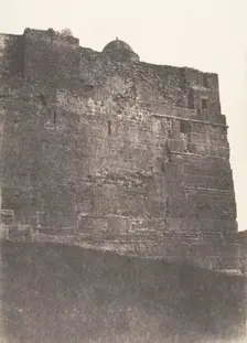 Jérusalem, Enceinte du Temple, Face Sud de l'angle Sud-Est, 1854. Creator: Auguste Salzmann