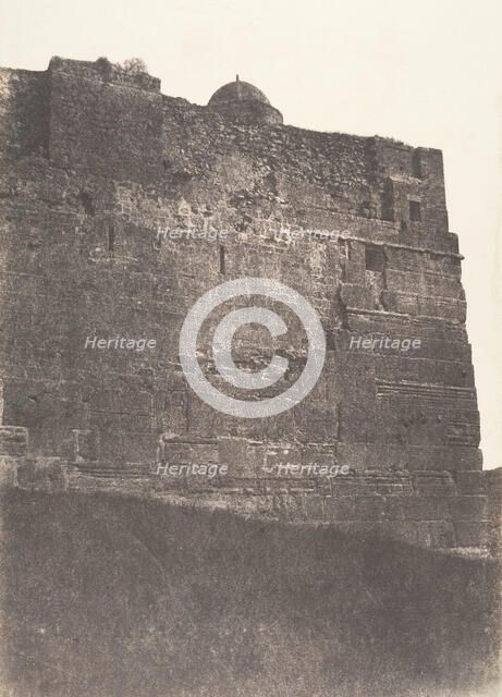 Jérusalem, Enceinte du Temple, Face Sud de l'angle Sud-Est, 1854. Creator: Auguste Salzmann.