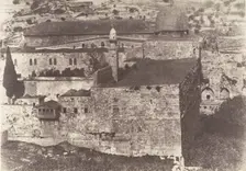 Jérusalem, Enceinte du Temple, Mosquée El-Aksa, angle Sud-Ouest, 1854. Creator: Auguste Salzmann