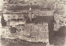Jérusalem, Enceinte du Temple, Mosquée El-Aksa, angle Sud-Ouest, 1854. Creator: Auguste Salzmann