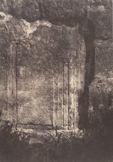 Jérusalem, Enceinte du Temple, Moulure judaïque formant pied-droit de l'une des portes rom..., 1854. Creator: Auguste Salzmann