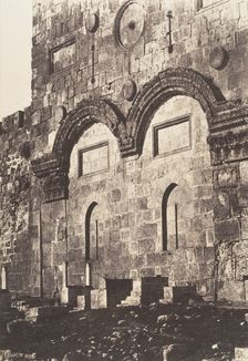 Jérusalem, Enceinte du Temple, Porte Dorée, 1854. Creator: Auguste Salzmann