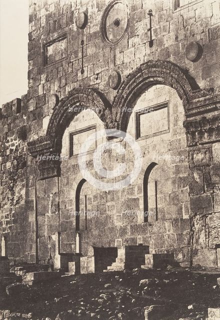 Jérusalem, Enceinte du Temple, Porte Dorée, 1854. Creator: Auguste Salzmann.