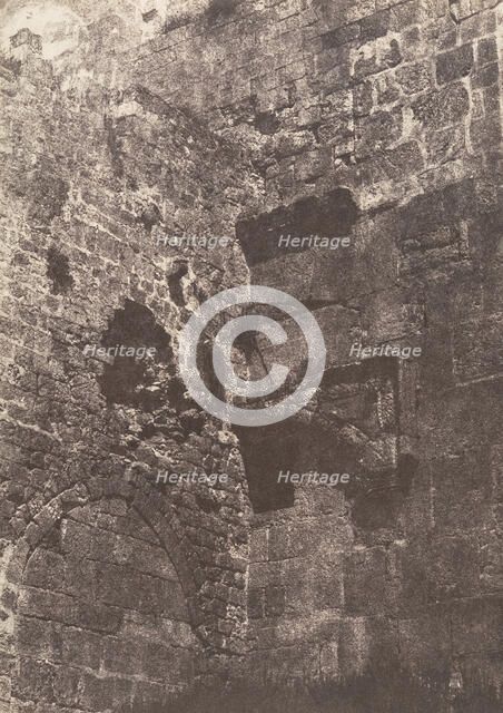 Jérusalem, Enceinte du Temple, Porte hérodienne, 1854. Creator: Auguste Salzmann.