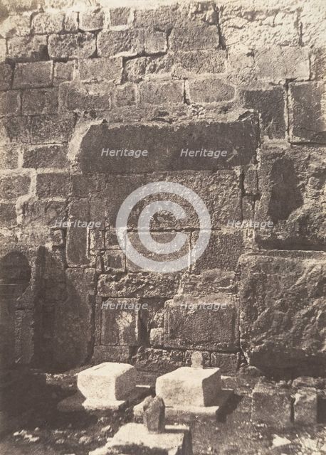 Jérusalem, Enceinte du Temple, Poterne de Josaphat, 1854. Creator: Auguste Salzmann.