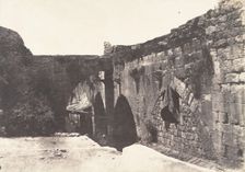 Jérusalem, Enceinte de l'Hopital des Chevaliers-de-Saint-Jean, Côté Sud, 1854. Creator: Auguste Salzmann