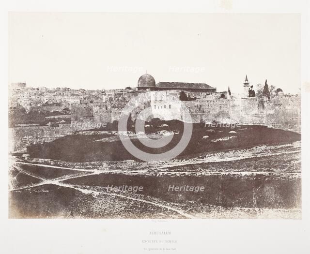 Jerusalem-Enciente Du Temple, Printed 1856 circa. Creator: Auguste Salzmann.