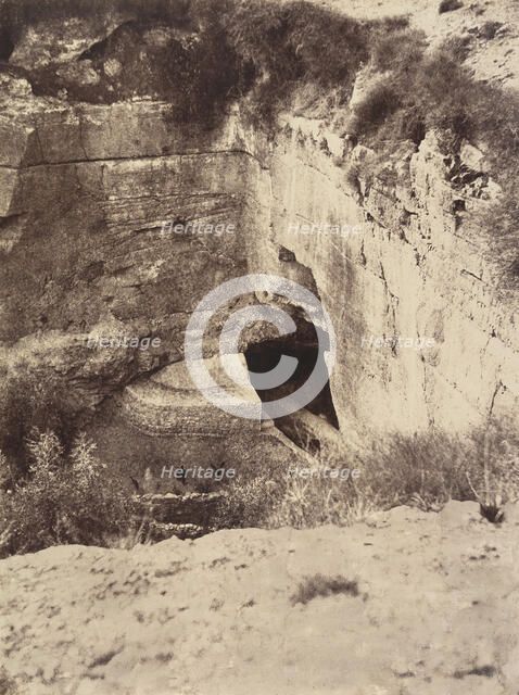 Jérusalem. (Environs) Grotte de Jérémie, 1860 or later. Creator: Louis de Clercq.