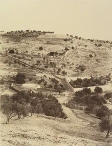 Jérusalem. (Environs) Jardin Gethsemani et Mont des Oliviers, 1860 or later. Creator: Louis de Clercq