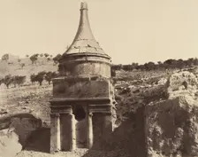 Jérusalem. (Environs) Tombeau d'Absalon, 1860 or later. Creator: Louis de Clercq