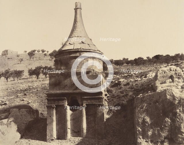 Jérusalem. (Environs) Tombeau d'Absalon, 1860 or later. Creator: Louis de Clercq.