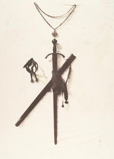 Jérusalem, Epée de Godefroy de Bouillon, 1854. Creator: Auguste Salzmann