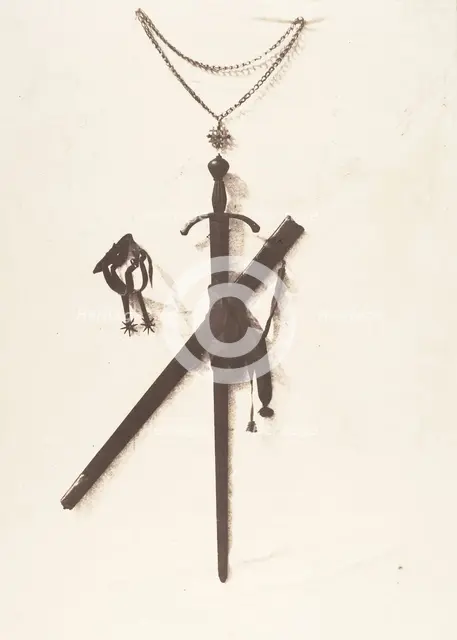 Jérusalem, Epée de Godefroy de Bouillon, 1854. Creator: Auguste Salzmann.