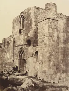 Jérusalem. Façade de l'église Ste. Anne., 1860 or later. Creator: Louis de Clercq
