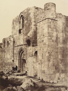 Jérusalem. Façade de l'église Ste. Anne., 1860 or later. Creator: Louis de Clercq