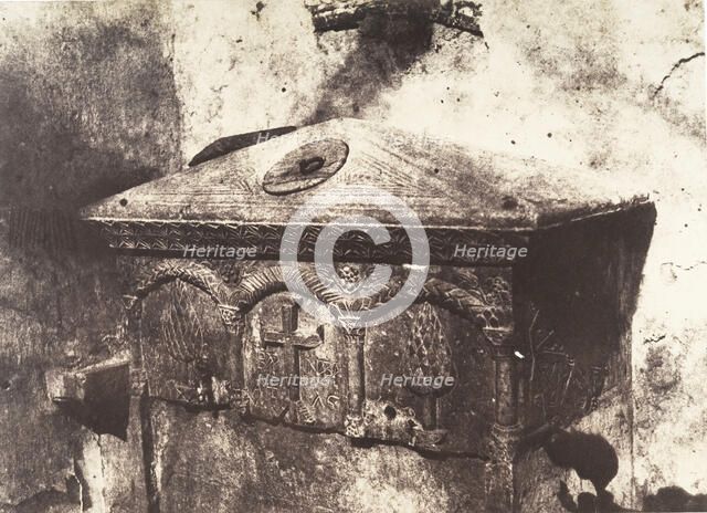 Jérusalem, Fontaine du Couvent grec, 1854. Creator: Auguste Salzmann.