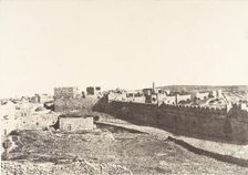 Jérusalem, Forteresse de Sion, 1854. Creator: Auguste Salzmann