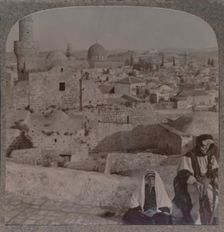 Jerusalem from School over mosque, showing Tower of Antonio c1900