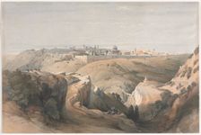 Jerusalem from the Mount of Olives, 1839. Creator: David Roberts (British, 1796-1864)