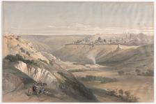 Jerusalem from the Mount of Olives, 1839. Creator: David Roberts (British, 1796-1864)
