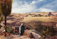 Jerusalem from the Mount of Olives where Christ wept over the City 1902. Creator: John Fulleylove