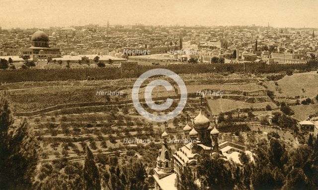 'Jerusalem from the Mount of Olives', c1918-c1939. Creator: Unknown.