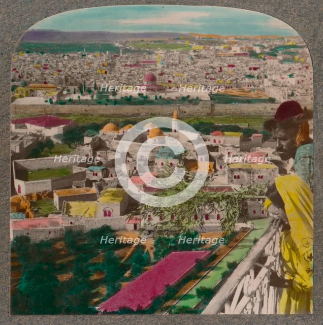 'Jerusalem from the Russian Church on Mount of Olives', c1900. Artist: Unknown.