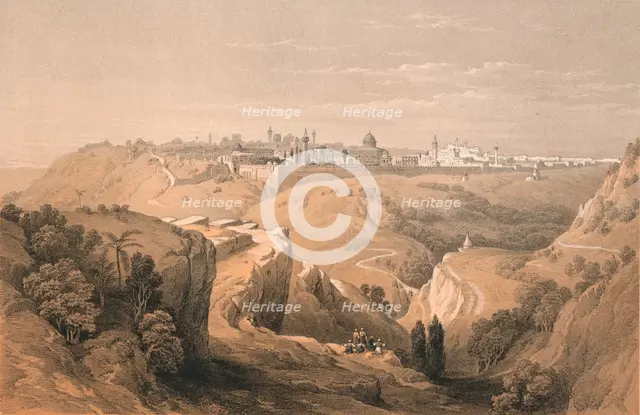 'Jerusalem from the Road Leading to Bethany', 1855.  Creator: Unknown.