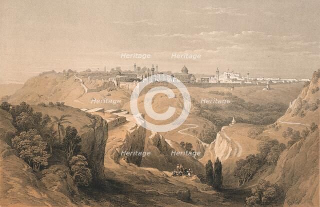 'Jerusalem from the Road Leading to Bethany', 1855.  Creator: Unknown.