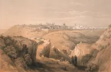 Jerusalem from the Road Leading to Bethany 1855. Creator: Unknown