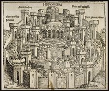 Jerusalem (from the Schedel's Chronicle of the World), ca 1493. Creator: Wolgemut, Michael (1434-1519)